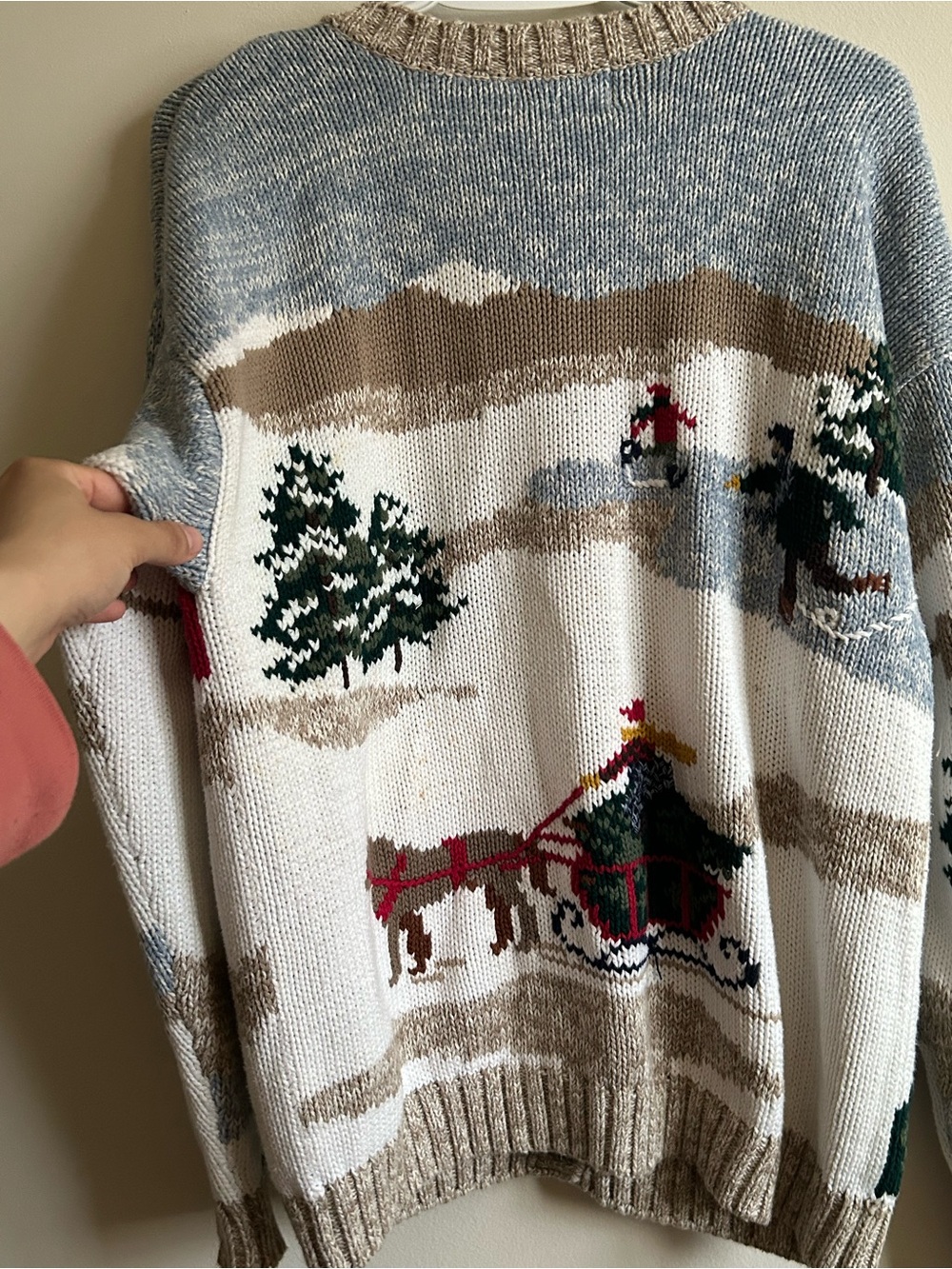 Vintage Northern Treasures knit cardigan Nordic Ski scene, Northern Reflections - Picture 7 of 7